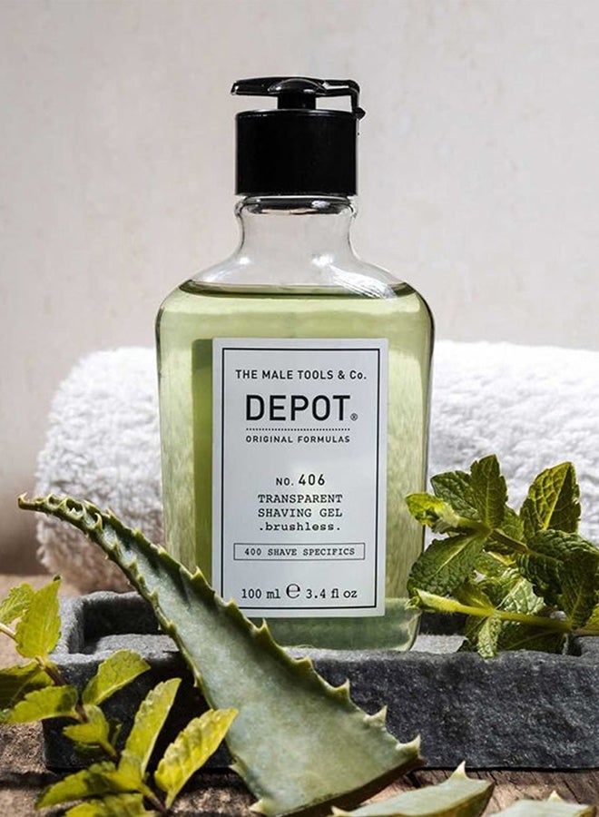 Depot جل حلاقة شفاف بدون رغوة - يسمح بالحلاقة الدقيقة والتفاصيل، يوفر انزلاقًا سلسًا ويمنع الجروح (100 مل) - Image 2