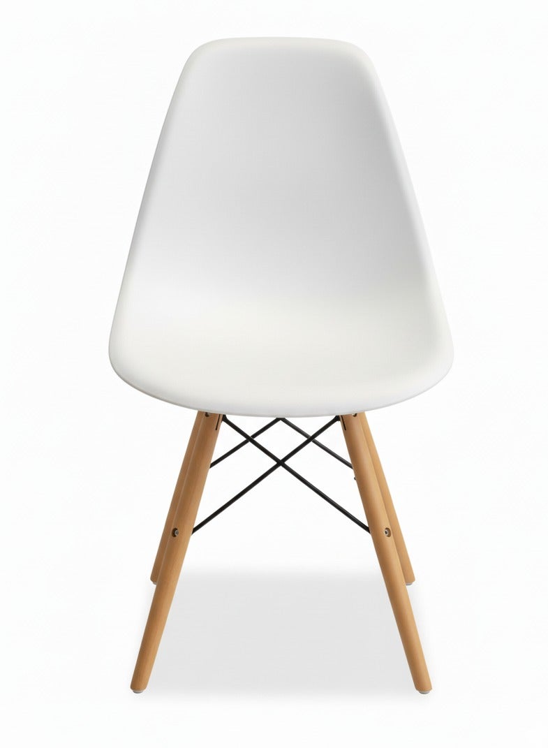 ترف كوم كرسي طعام بأرجل خشبية - Image 1