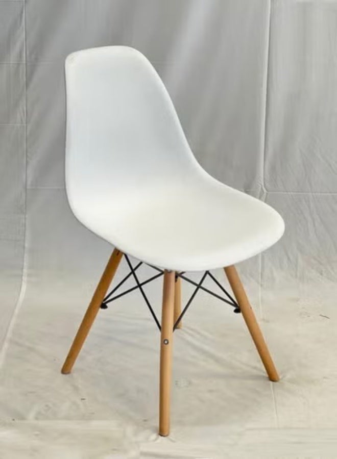 ترف كوم كرسي طعام بأرجل خشبية - Image 3