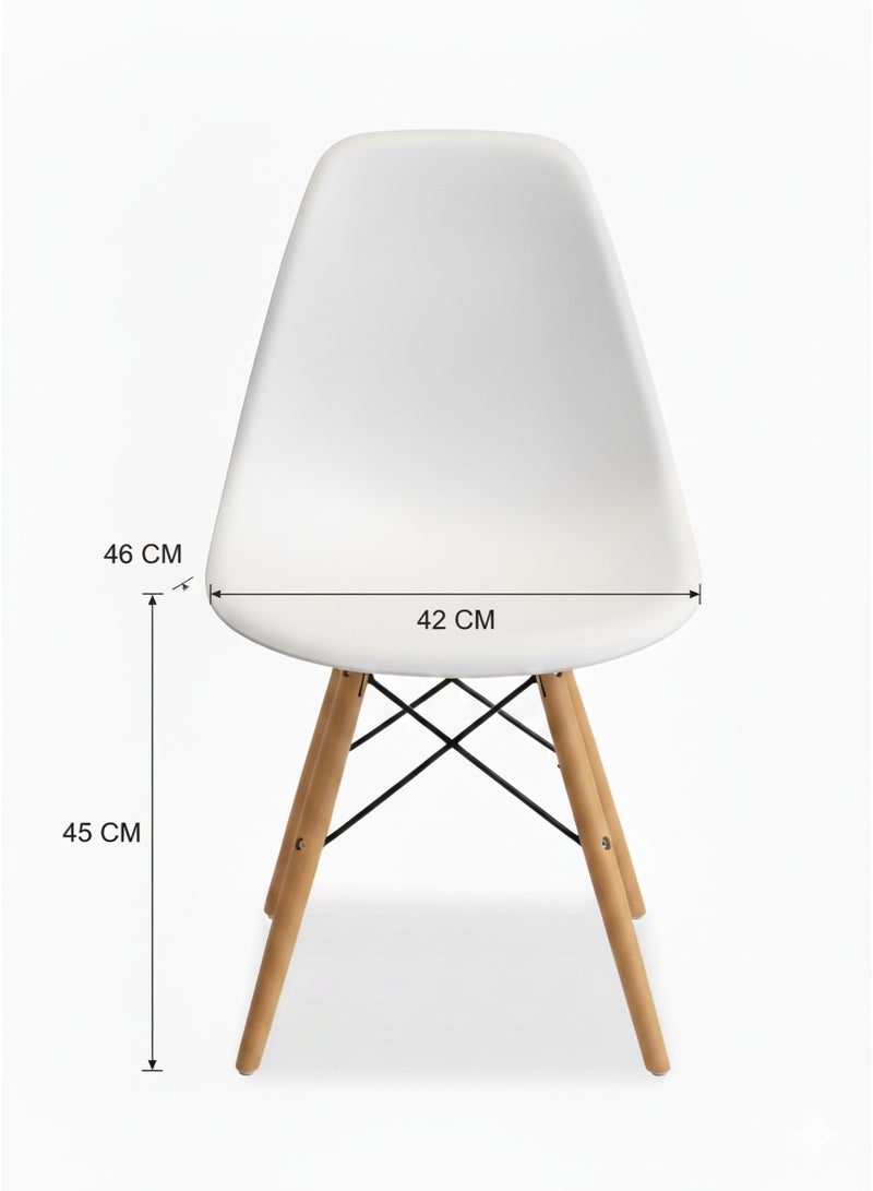 ترف كوم كرسي طعام بأرجل خشبية - Image 5