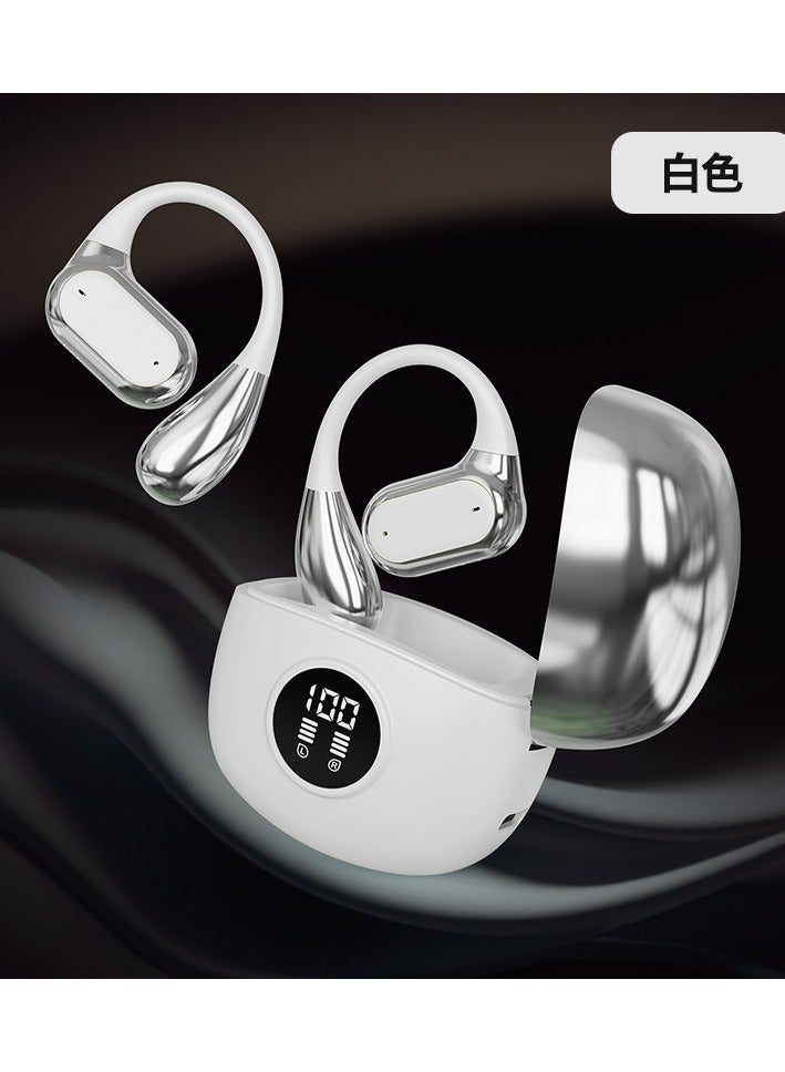 Healife Wireless Clip-On Bluetooth Earbuds with Power Display, Low Latency 5.3 Chip, Noise Reduction & HD Calls, Ideal for Sports & Running, Android/iOS Compatible