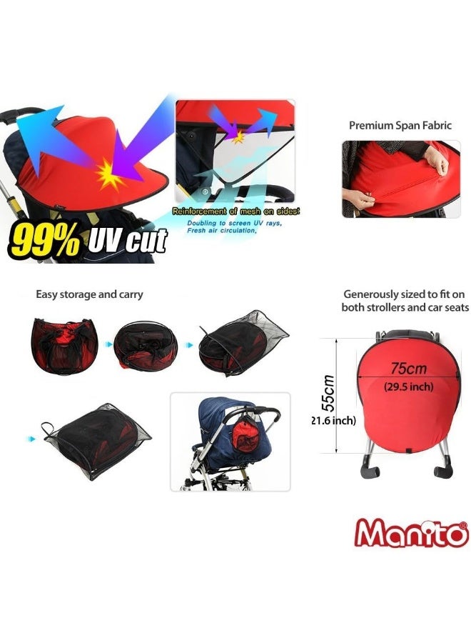 مانيتو (Blue) - Sun Shade for Strollers and Car Seats - Image 4