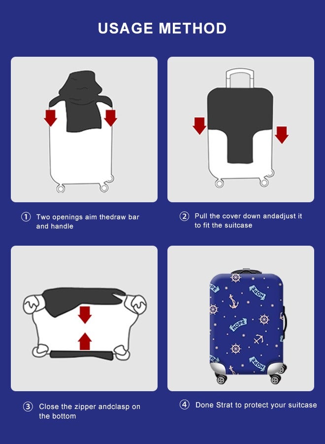 Elastic Travel Luggage Cover Travel Suitcase Protective Cover for Trunk Case Apply to 18-30 inch luggage Suitcase Cover