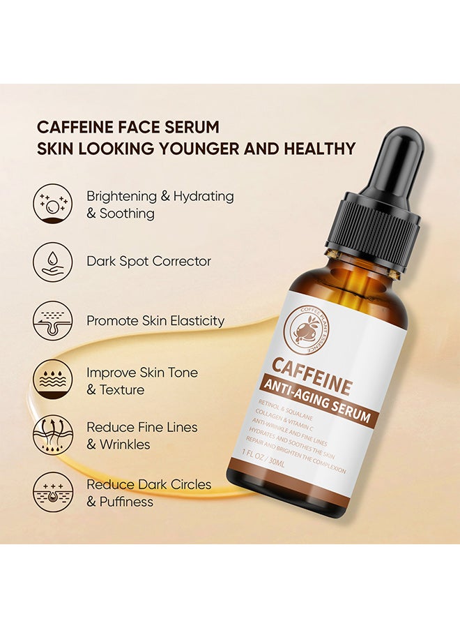كافيين سيروم ترطيب القهوة المضاد للتجاعيد سيروم ريتينول كولاجين مضاد للتجاعيد - Image 3