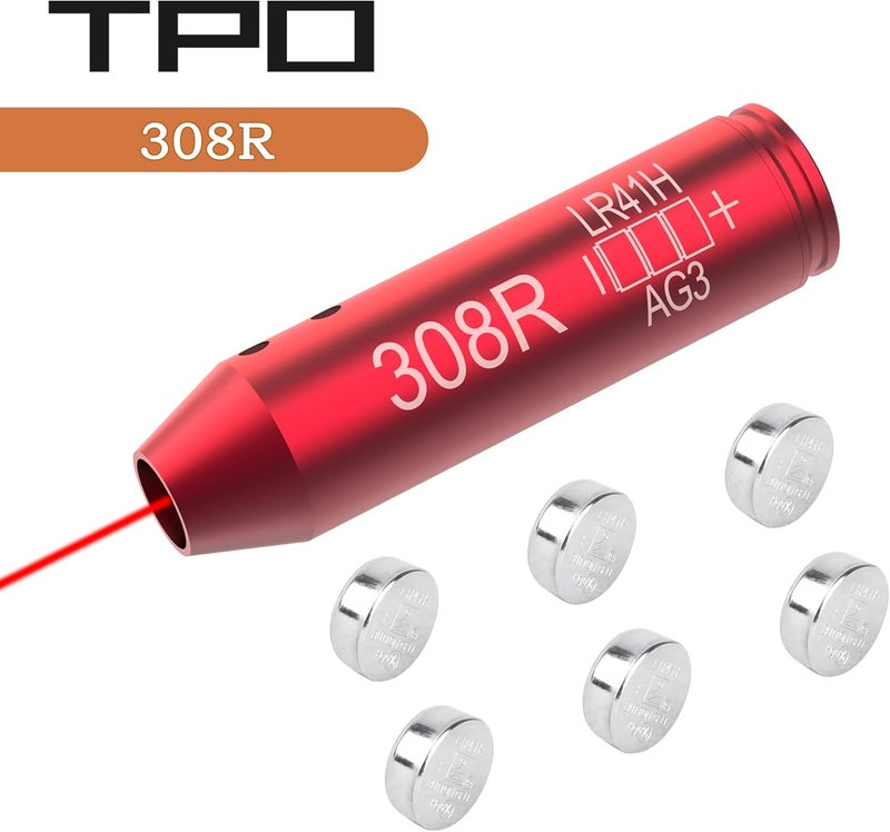 TPO .223/.308/30-30/30-06/.350 ليجند/300BLK/6.5 كريدمور/450 بوشماستر/338/قوس/ .300 وين/7.62X54R/6.5 غريندل/5.7x28/.458 سوكوم ليزر أحمر لرؤية الفوهة مع 6 بطاريات - Image 2