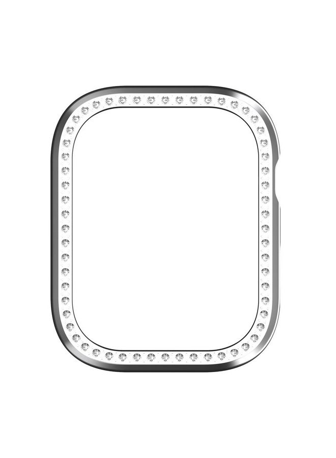 BURAQ For Huawei Watch D2 Single Row Diamond Half Coverage PC Hollow Watch Case(Silver) - Image 5
