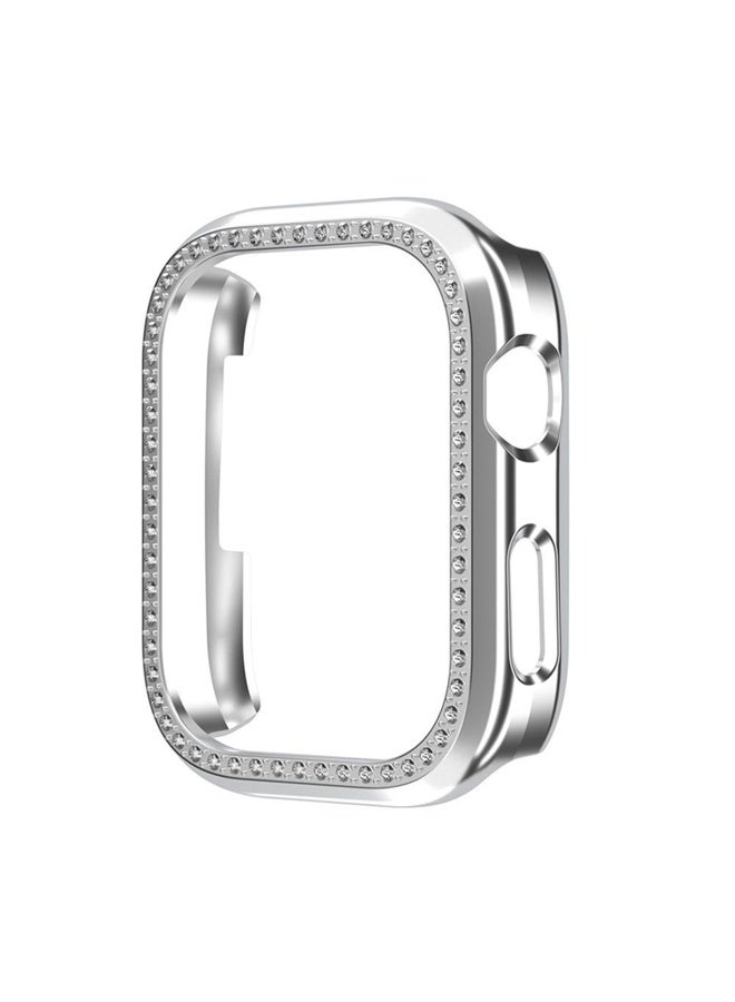 BURAQ For Huawei Watch D2 Single Row Diamond Half Coverage PC Hollow Watch Case(Silver) - Image 3