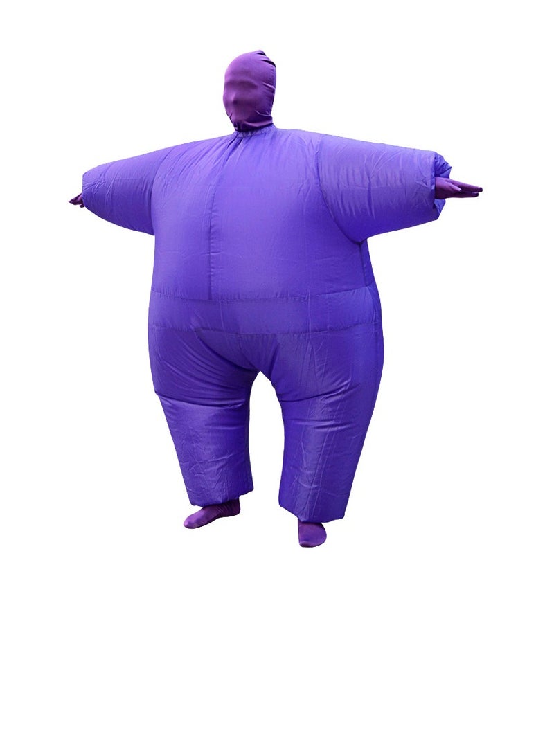 XiuWoo Lightweight Inflatable Full Body Blow Up Comfortable Costume Suit Purple - Image 1