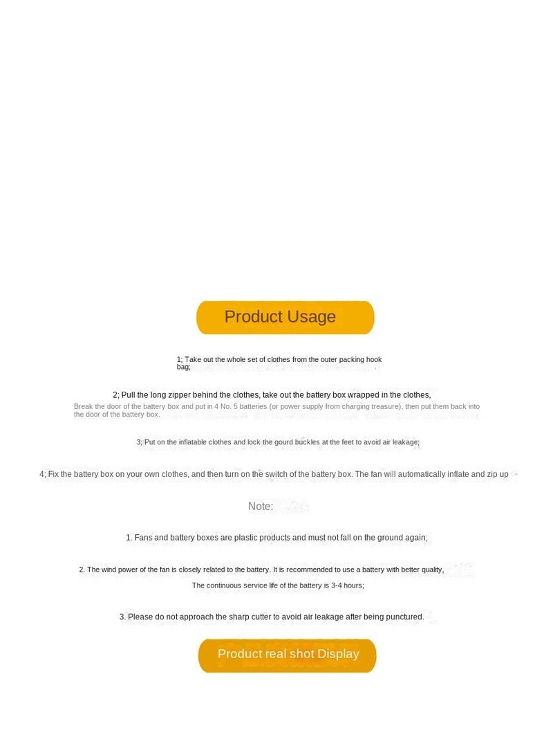 XiuWoo Lightweight Inflatable Full Body Blow Up Comfortable Costume Suit Purple - Image 5