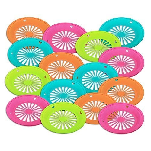BFDYY 12 Reusable 10.5" Plastic Paper Plate Holders in bright colors (multicolor-12pcs) - Image 4