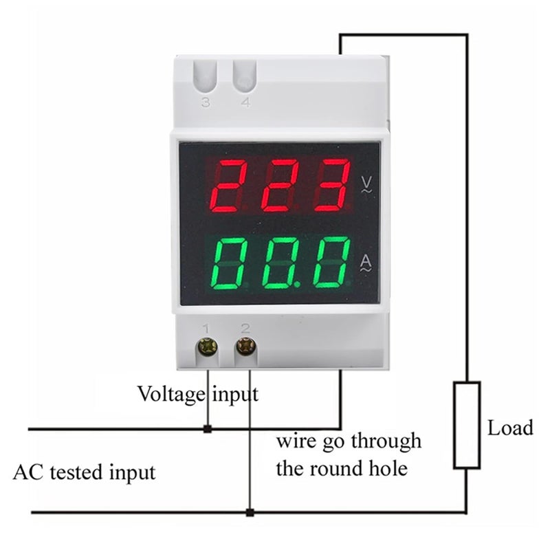 Digital Power Meter AC Voltmeter Ammeter Dual Display For Circuit Experiments - Image 4