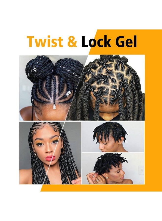 جويبل جل ضفائر Goiple Strong Hold جيد للالتواءات والضفائر والحواف بدون تقشر، جل ضفائر فائق اللمعان والتحكم في الحواف 8.8 أونصة مع أمشاط الشعر - Image 4