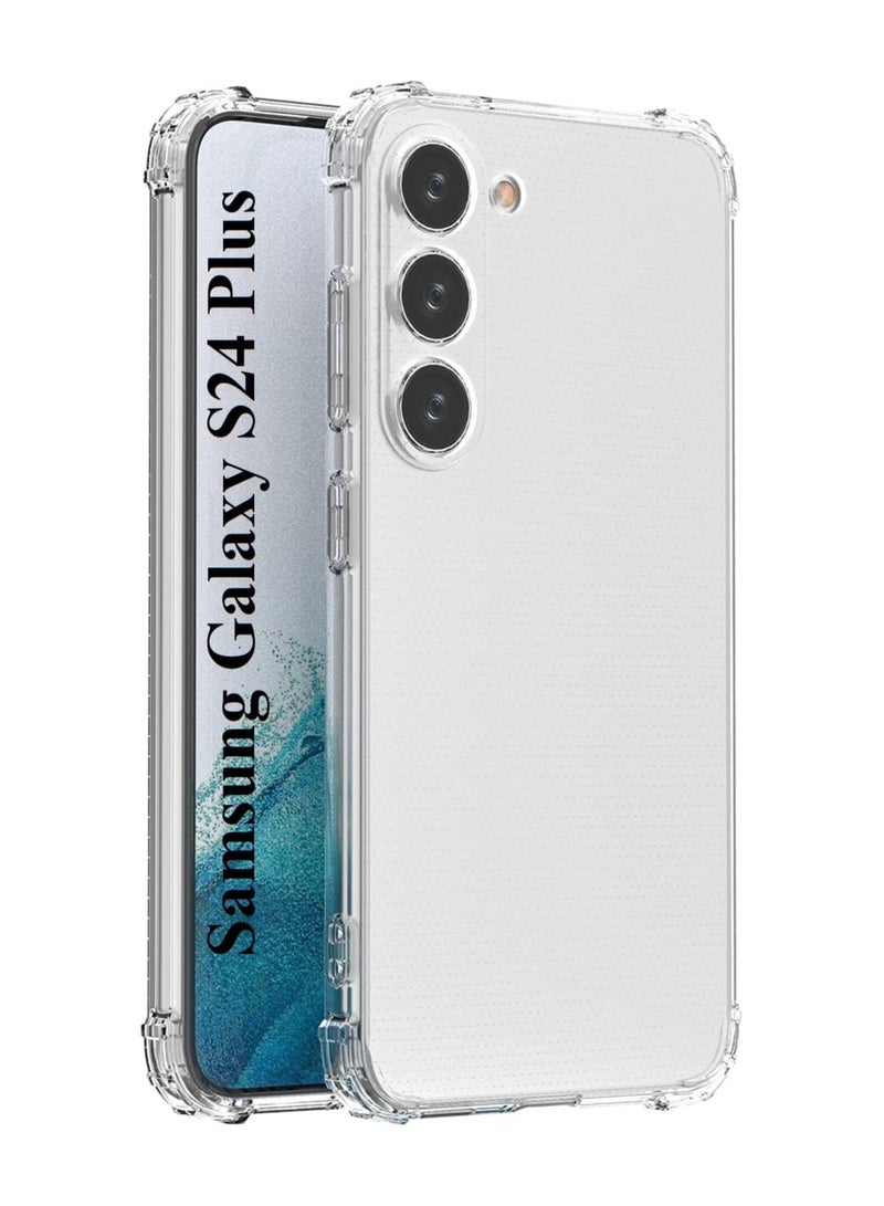 Samsung Galaxy S24 Plus 5G Cover Case soft TPU Transparent Silicone Gel Back Protective Case shock Absorbent Reinforced Bumper Corners for S24 Plus - Image 1