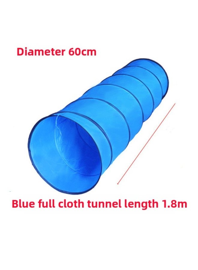 Sunshine Rainbow Tunnel Crawling Tube Sensory Training Caterpillar Baby Children's Drilling Toy Kindergarten Educational Tool-Color:Thickened 60* 1.8m Full Balan - Image 1