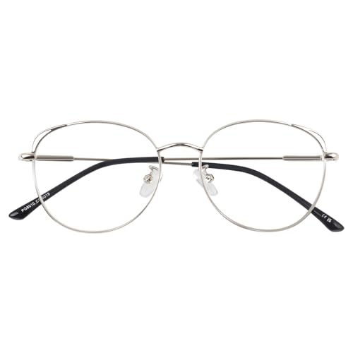 LINVO Classic Fake Glasses Women, Cat Eye Metal Clear Lens Eyeglasses with 100% UV400 Protection - Image 1