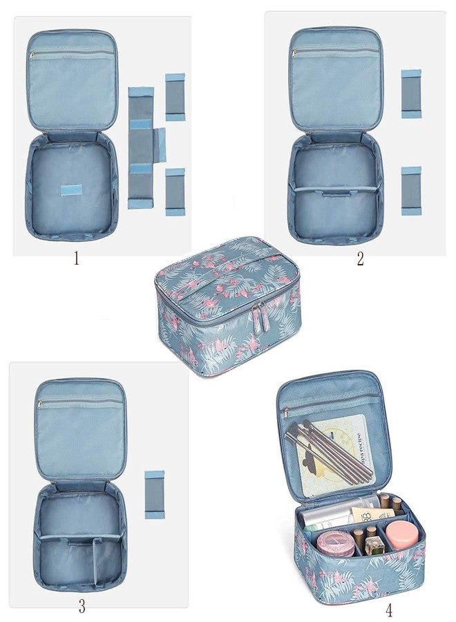 AAGNA Travel Makeup Cosmetic Bag Makeup Storage Toiletry Bags for Women, Makeup Bag Organizer with Dividers, Large Travel Makeup Organizer for Girls Make Up Bag Brush Bags - Image 5