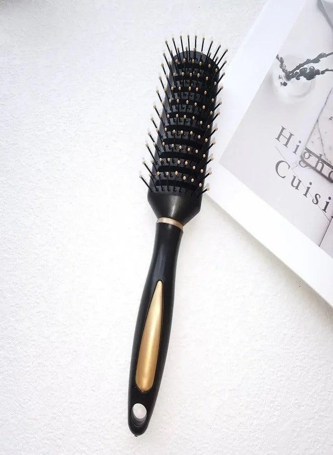 BlackLaoban Anti-Static Massage Flat Hair Brush Nylon Bristle Hair Brush For Blow Drying, Styling, Curling, Straighten All Type Hairs For Women & Men (Gold) - Image 4