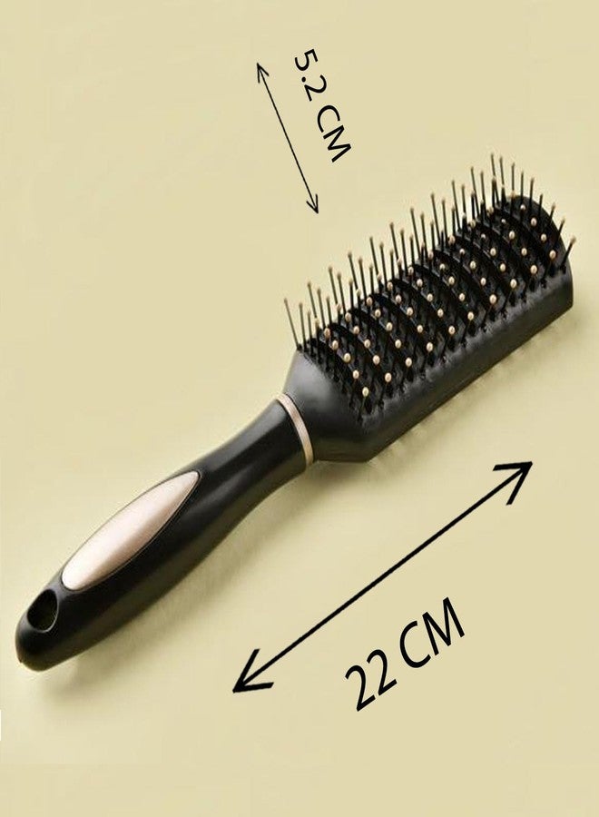 BlackLaoban Anti-Static Massage Flat Hair Brush Nylon Bristle Hair Brush For Blow Drying, Styling, Curling, Straighten All Type Hairs For Women & Men (Gold) - Image 5