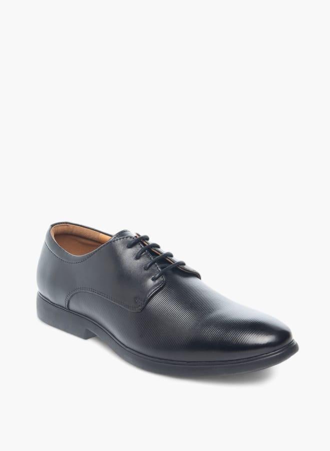 DUCHINI Mens Textured Derby Shoes With Lace-Up Closure - Image 1