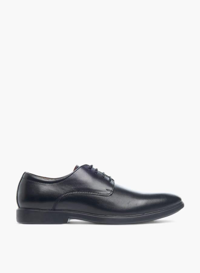 DUCHINI Mens Textured Derby Shoes With Lace-Up Closure - Image 3