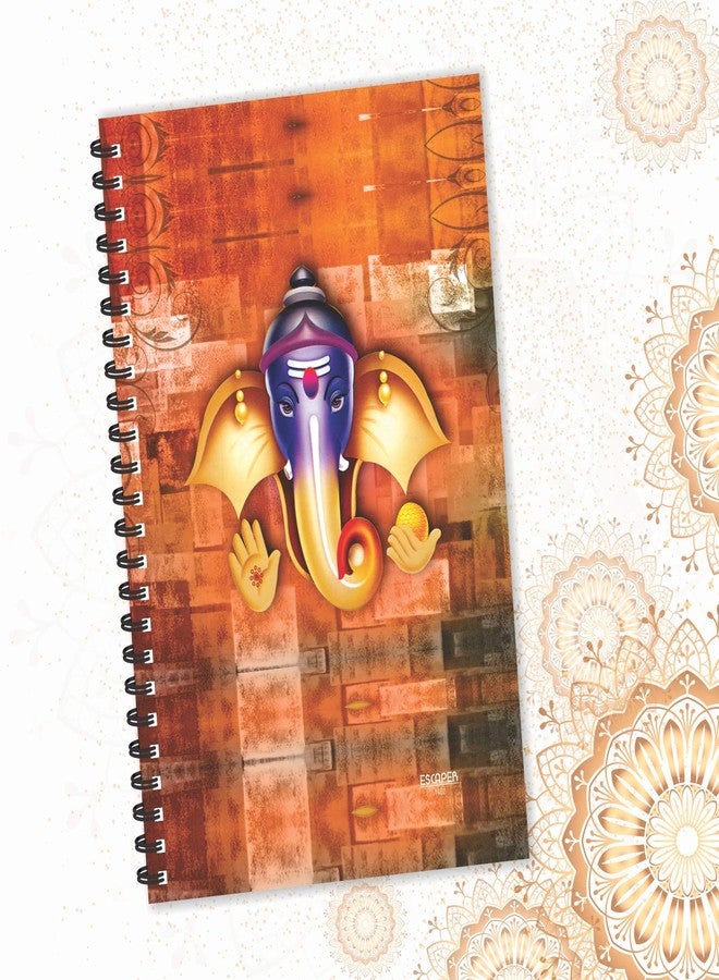 ESCAPER مفكرة إسكيبر الفنية للورد غانيشا، مسطرة - مقاس A5 - 8.5 × 5.5 بوصة، مفكرة دينية، مفكرة يومية، مفكرة مكتبية، مفكرة كهدية - Image 5