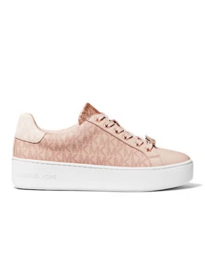 Michael Kors Women’s Monogram Logo Trainer – Pink, Size 10 - Image 1