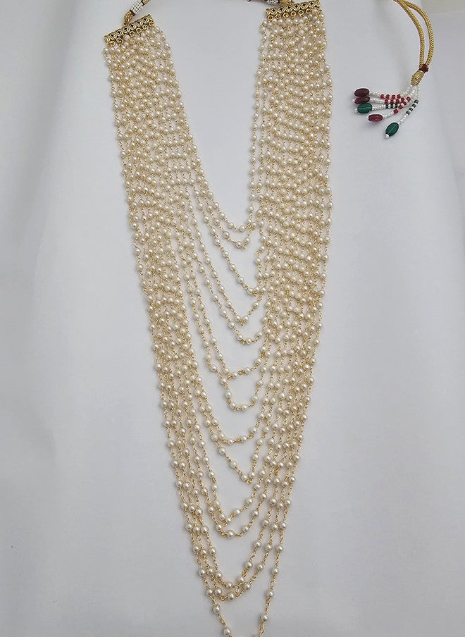 Binnis Wardrobe Gold-Plated Pearl Beaded Layered Necklace - Image 3
