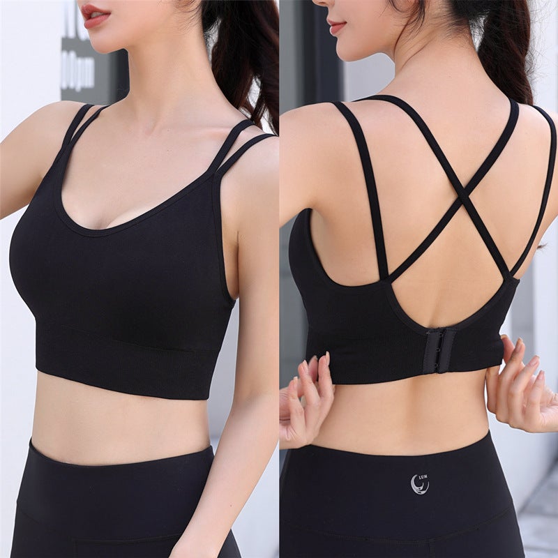 Hehu Women's High Support Shockproof Sports Bra with Fixed Cup - Image 1