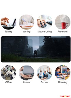 CARONIC Large Gaming Mouse Pad with Superior Micro Weave Cloth Extended Desk Mousepad with Stitched Edges Non-Slip Base Water Resist Keyboard Pad For Gamer And Office Home TLO 244  - Image 2