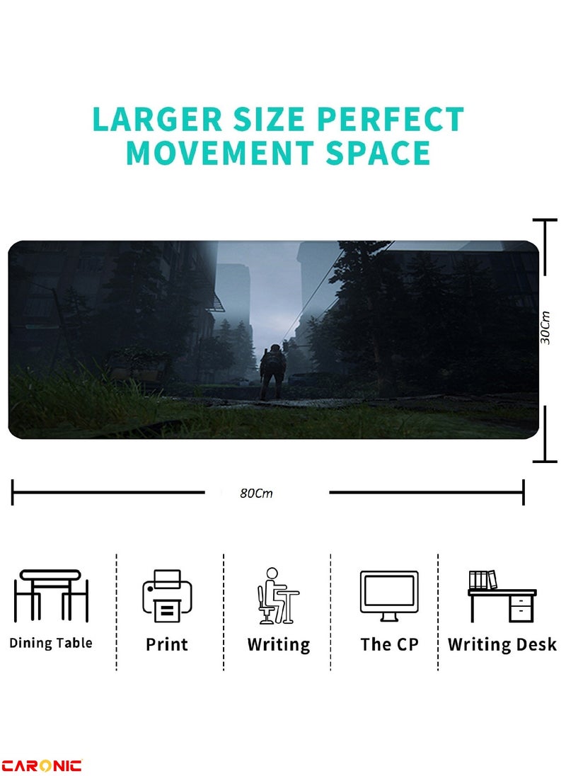 CARONIC - Large Gaming Mouse Pad with Superior Micro Weave Cloth Extended Desk Mousepad with Stitched Edges Non-Slip Base Water Resist Keyboard Pad For Gamer And Office Home TLO 244 - Image 1