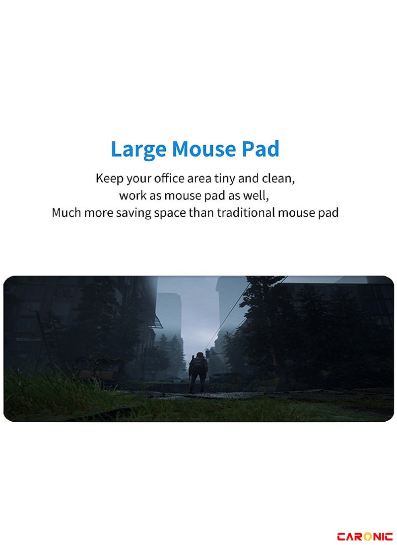CARONIC - Large Gaming Mouse Pad with Superior Micro Weave Cloth Extended Desk Mousepad with Stitched Edges Non-Slip Base Water Resist Keyboard Pad For Gamer And Office Home TLO 244 - Image 1