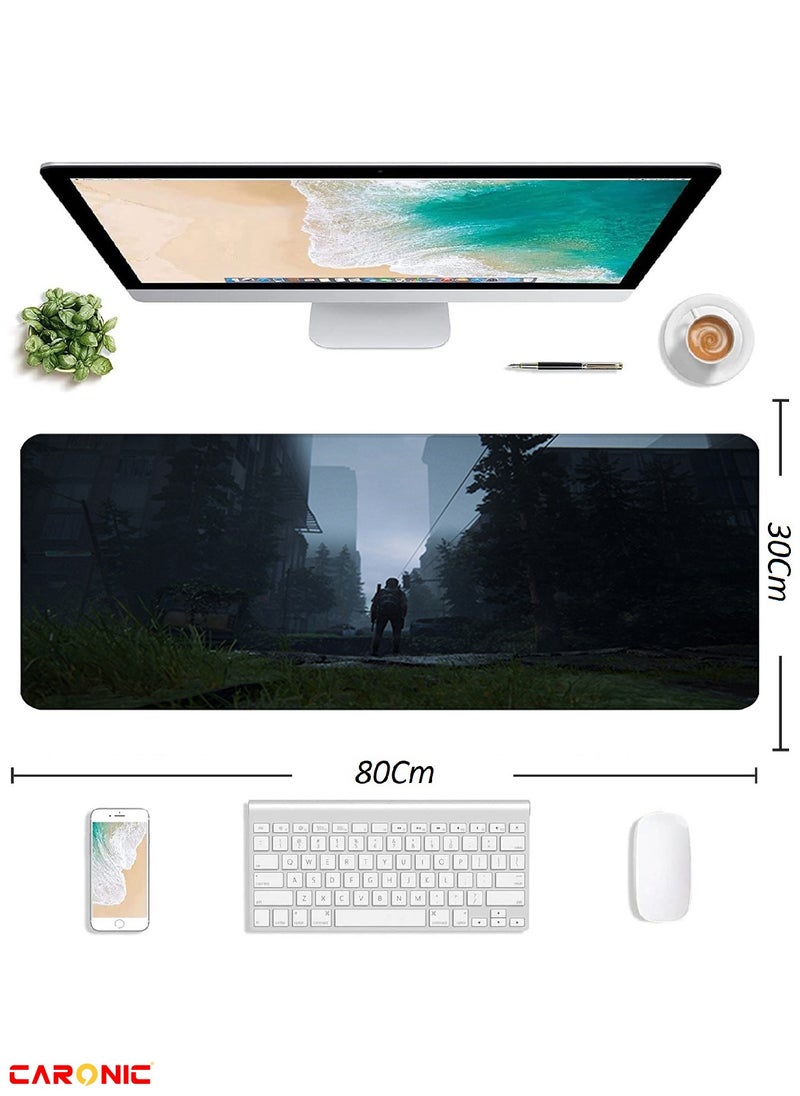 CARONIC - Large Gaming Mouse Pad with Superior Micro Weave Cloth Extended Desk Mousepad with Stitched Edges Non-Slip Base Water Resist Keyboard Pad For Gamer And Office Home TLO 244 - Image 1