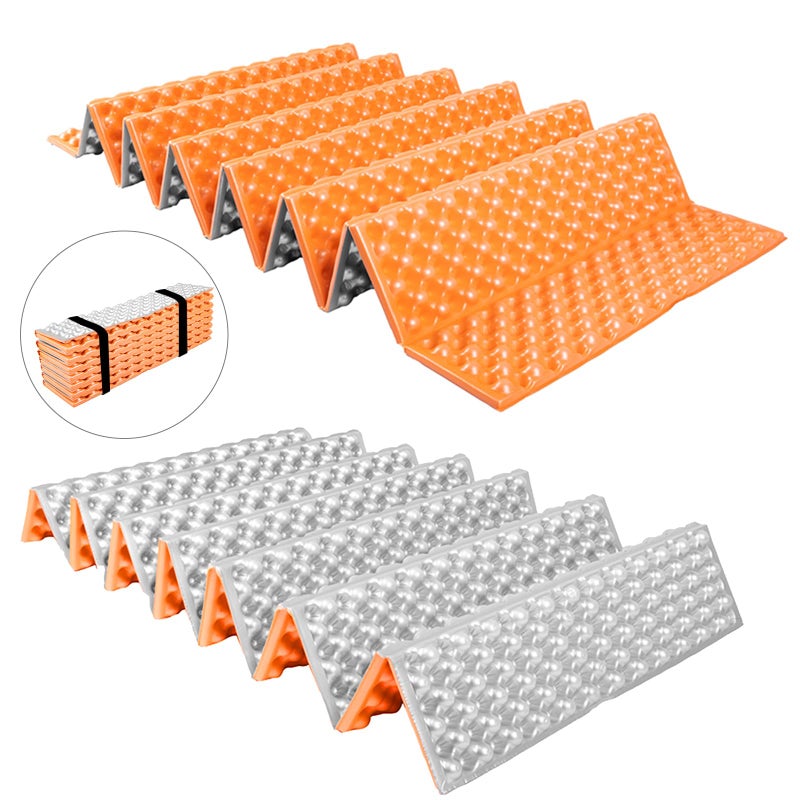 TIYURENER Closed Cell Foam Sleeping Pad,Folding Sleeping Pad Backpacking,Moisture-Proof Foldable Sleeping Pad, Lightweight,Sleeping Mat for Camping Hiking Backpacking Car Camping Mats (Orange) - Image 1