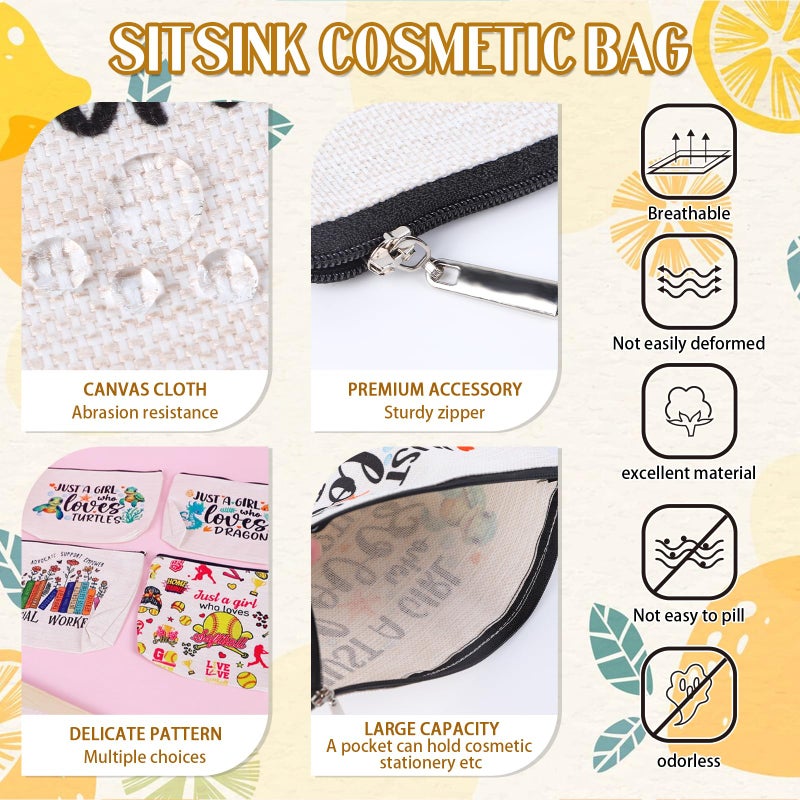 Sitsink Amalfi Coast Souvenir - South Italy Travel Makeup Bags, Lemon Themed Party Gifts for Girls Bachelorette Besties Bridesmaid, Italy Vacation Trip Cosmetic Pouch - Image 4
