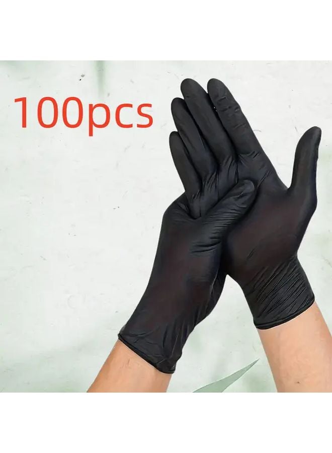 Black Nitrile Gloves M Oil Resistant Odorless All Purpose for Dishwashing Hairdressing - Image 1