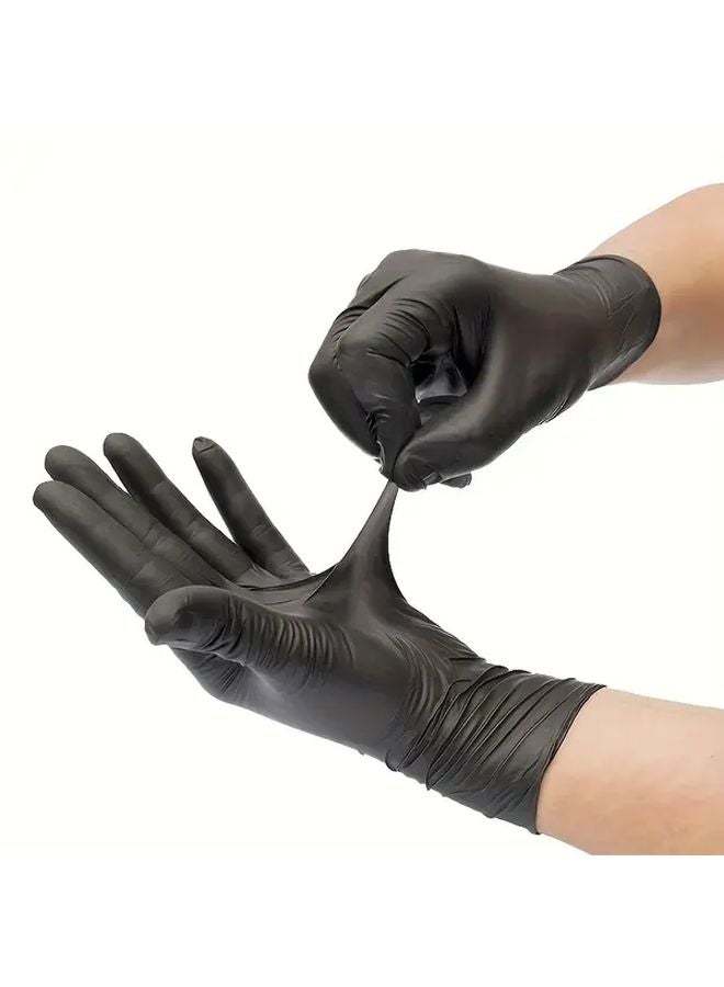 Black Nitrile Gloves M Oil Resistant Odorless All Purpose for Dishwashing Hairdressing - Image 4