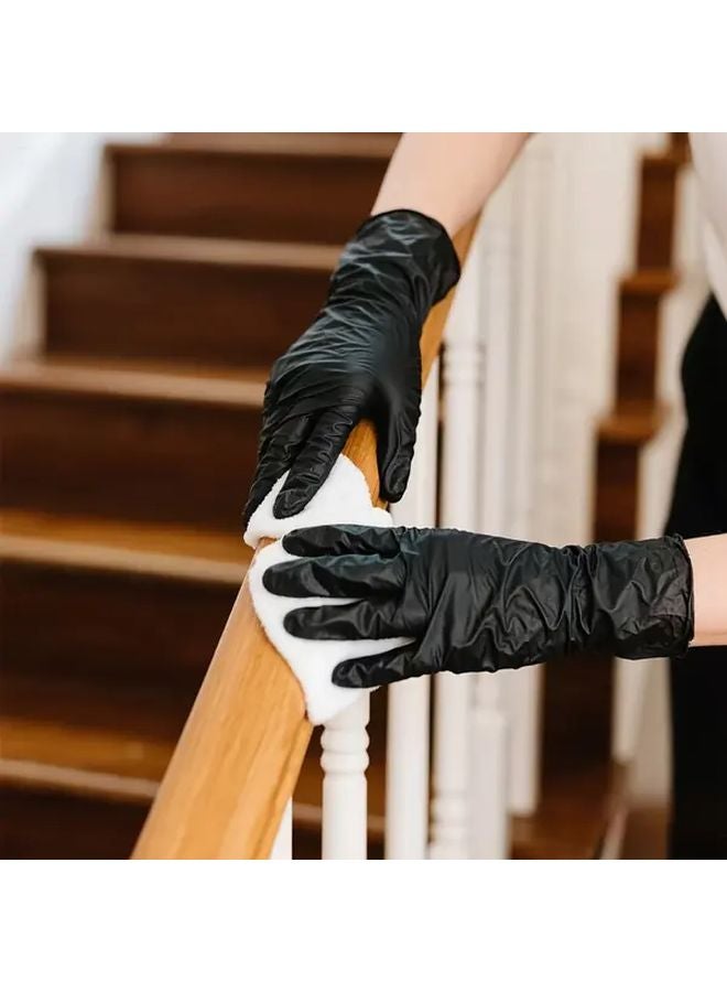 Black Nitrile Gloves M Oil Resistant Odorless All Purpose for Dishwashing Hairdressing - Image 5