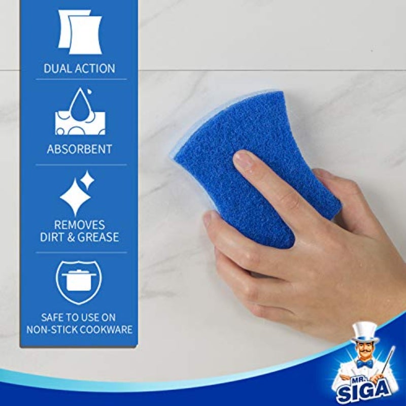 Non-Scratch Cellulose Scrub Sponge, Dual-Sided Dishwashing Sponge for Kitchen, 12 Pack - Image 5