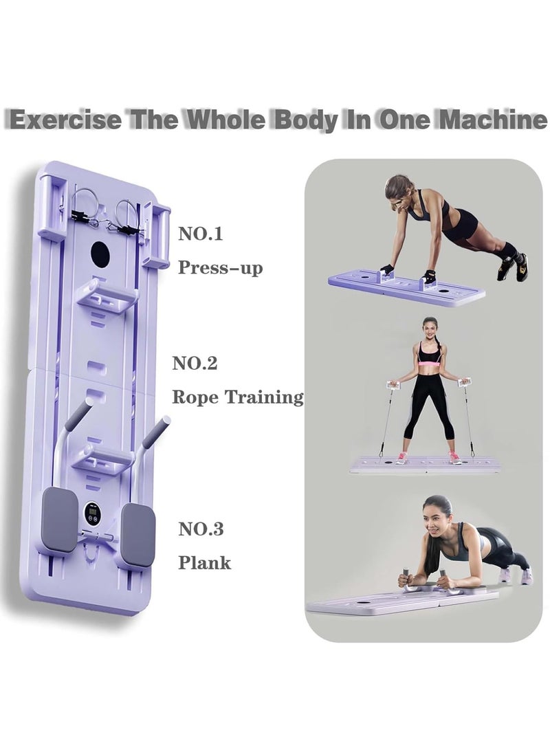 Arabest Pilates Board, Pilates Reformer Set, 5 in1 Pilates Reformer Machine with Timer, Multi-Purpose Foldable Pilates Reformer Board for Home, Pilates Sliding Board for Home Women Men - Image 4