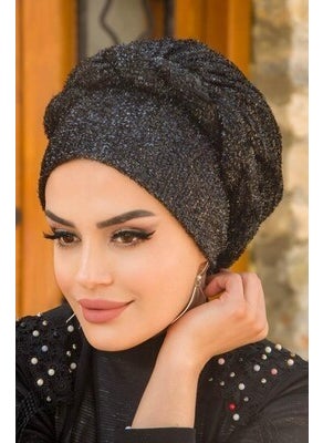 Aişe Tesettür Aisha Hijab Twisted Evening Dress Bonnet  - Image 1