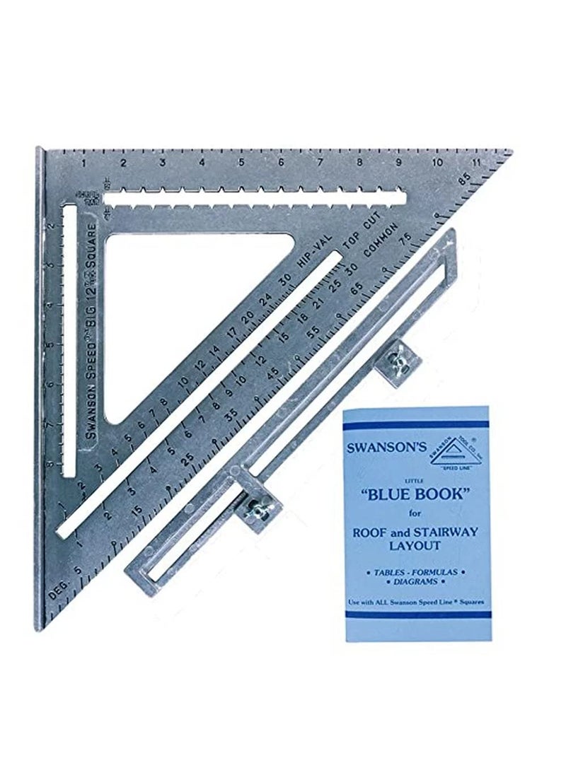 Swanson Tool Co. , Inc Swanson Tool Co S0107 "Big 12" 12-Inch Speed Square Layout Tool with Blue Book  - Image 2