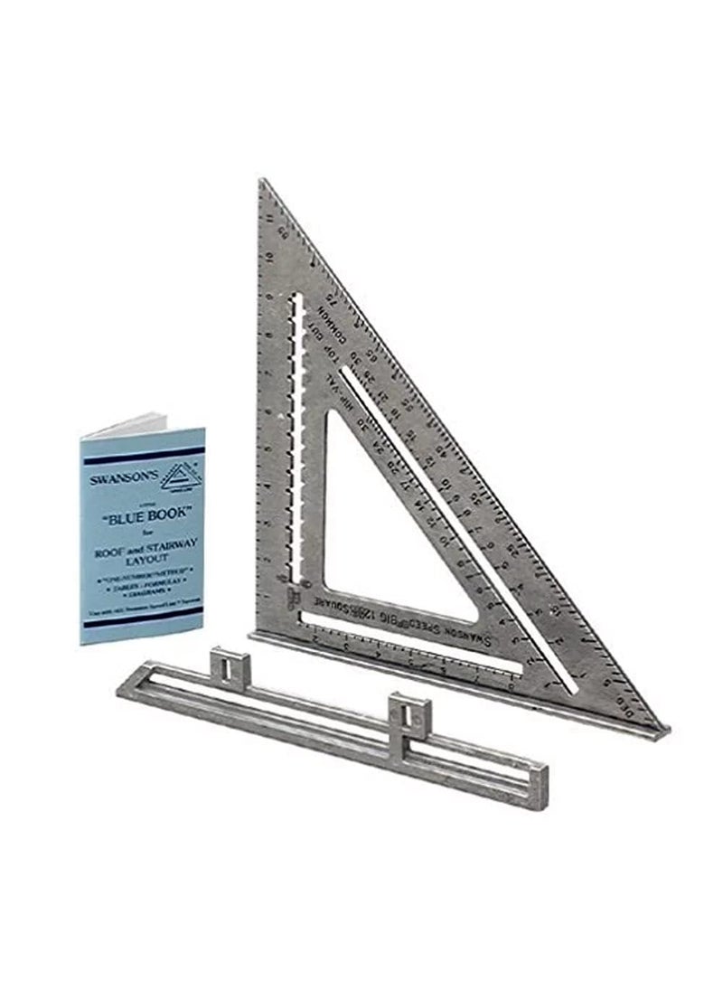 Swanson Tool Co. , Inc Swanson Tool Co S0107 "Big 12" 12-Inch Speed Square Layout Tool with Blue Book  - Image 1