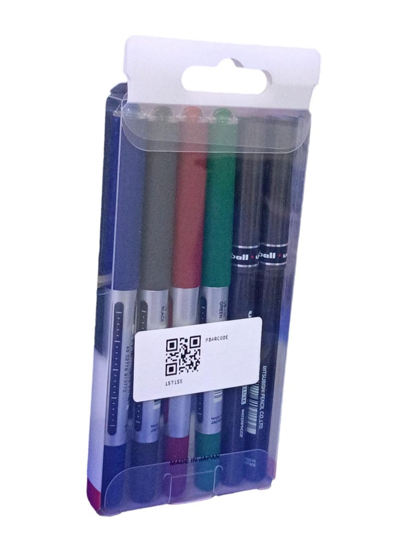 Uniball 6-Piece Liquid Ink Pen Set Multicolour  - Image 5