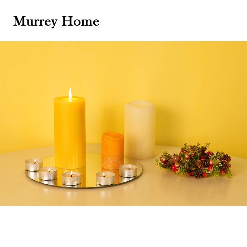 Murrey Home 12 Pack Mirror Centerpieces for Tables, 12" Round Mirrors for Centerpieces Wedding Party Mirror Tiles Christmas Decorations, 2MM - Image 4