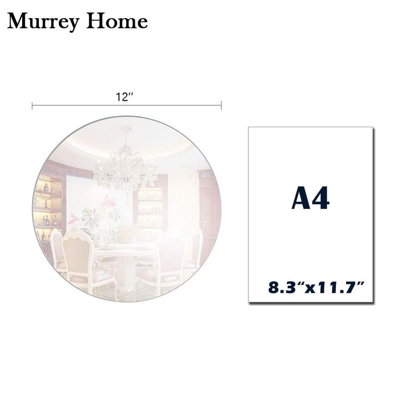 Murrey Home 12 Pack Mirror Centerpieces for Tables, 12" Round Mirrors for Centerpieces Wedding Party Mirror Tiles Christmas Decorations, 2MM - Image 3