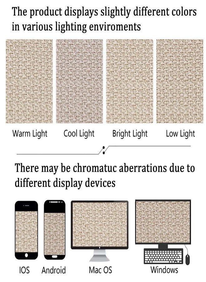 Lecloud Bessie Kitchen Curtains 36 Inch Length 2 Pcs, Faux Linen Slub Textured Light-Filtering Short Curtains for Small Windows,Small Curtain for Bathroom Basement, Each 30 W x 36 L, Linen Color - Image 5