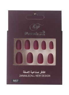 فرح 22 أظافر صناعية لاصقة غير لامعة من 24 قطعة  - Image 1