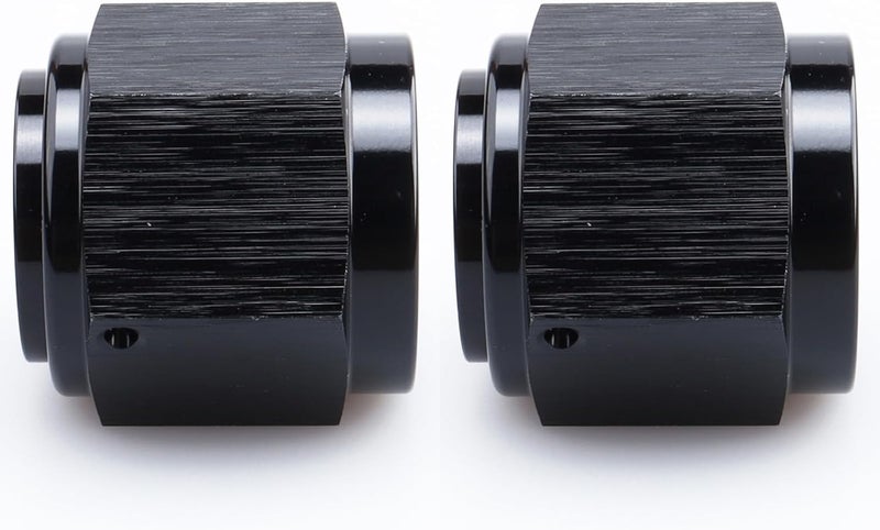 AC PERFORMANCE -12 AN Female Flare Cap Port Plug Block Fitting Adapter Aluminum Black, Pack of 2 - Image 5