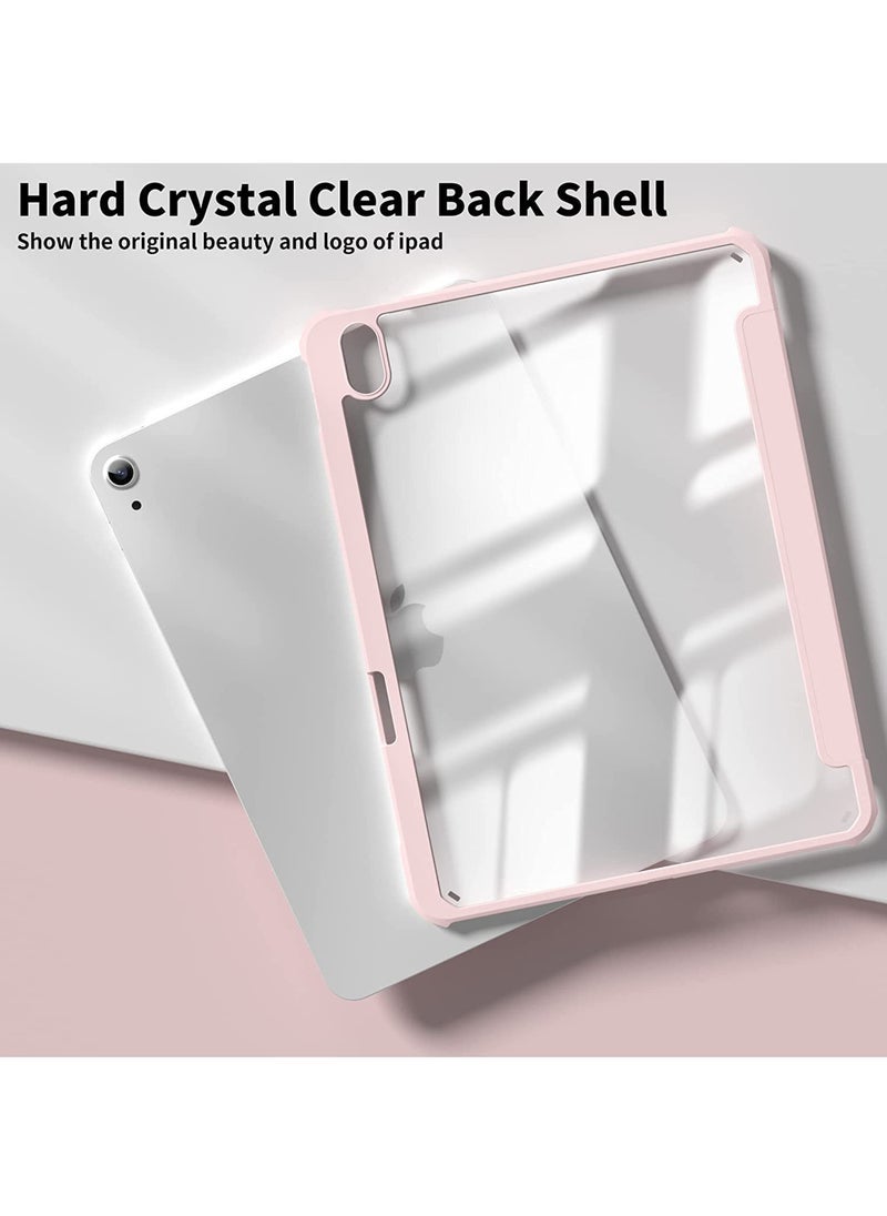 Captaintech iPad Air 6th/5th/4th Gen Case (2020-2024) – 11”/10.9” Clear Back Cover with Tri-Fold Stand & Pencil Holder | Auto Sleep/Wake, Shockproof Protection - Image 4