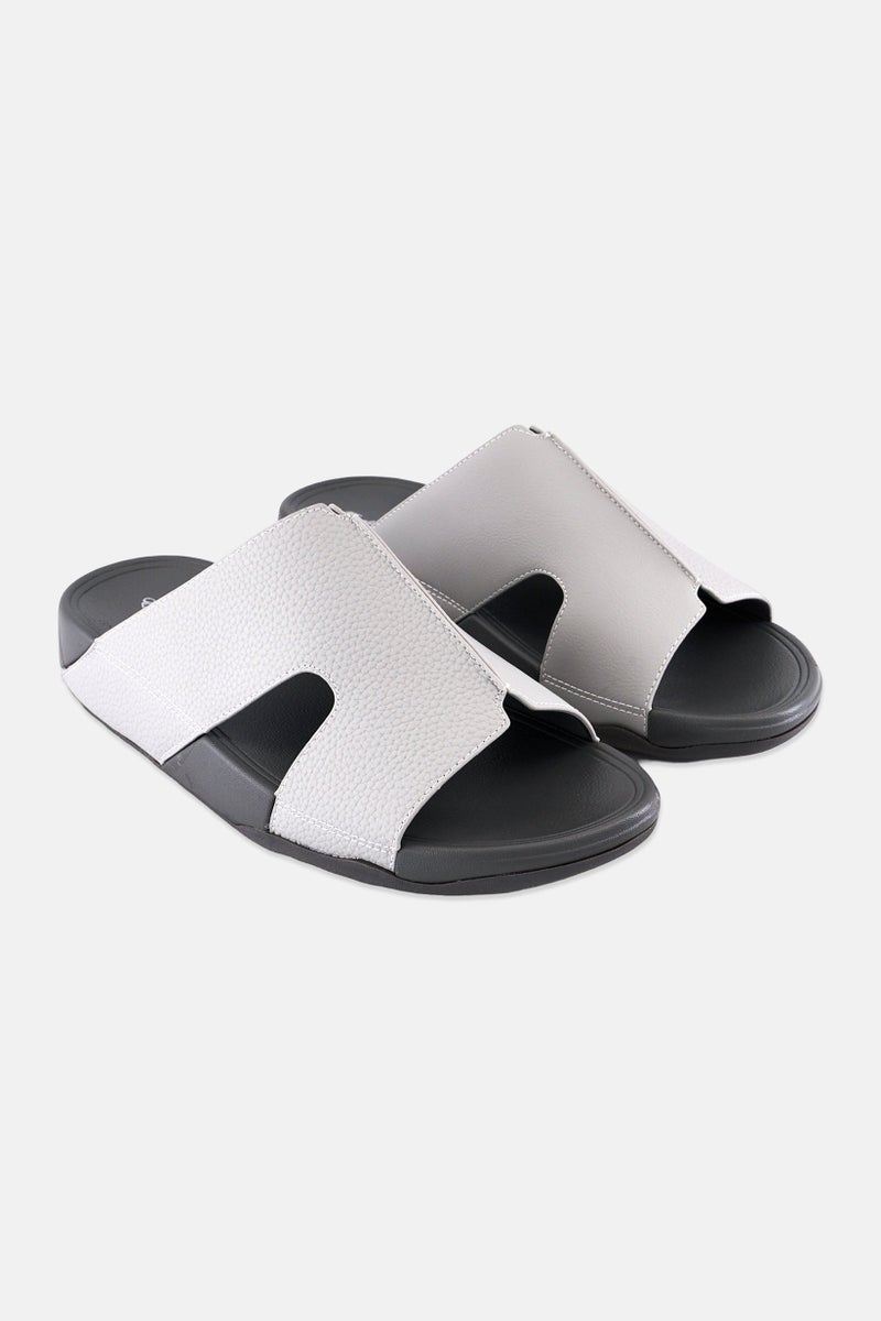 English Laundry Men Slip On Arabic Sandals, Light Grey - Image 1